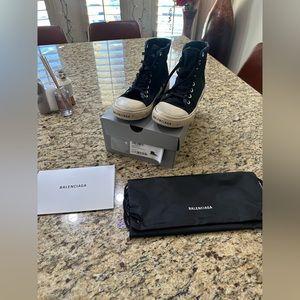 Balenciaga high top graffiti sneaker